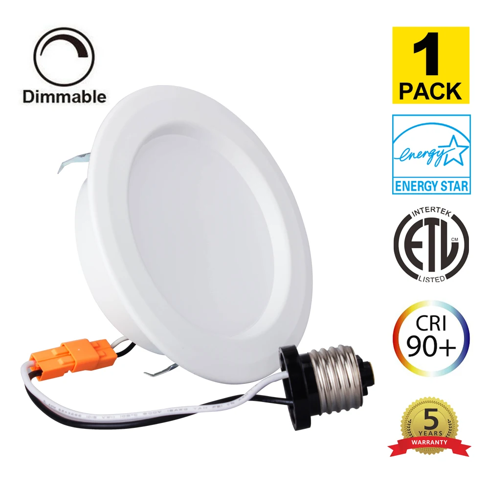 

T-SUNRISE 4 Inch LED Downlight New Triac Dimmable 11W Round Aluminum E26 LED Panel Downlight Lamp Warm White LED Panel AC 120V