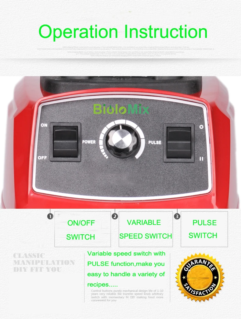 3HP 2200W без добавления бисфенола А 2L heavy duty Коммерческая профессиональная блендер миксер соковыжималка кухонный комбайн
