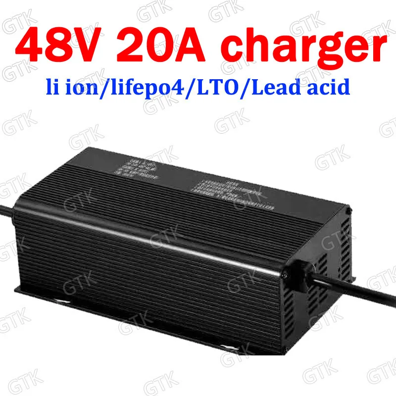 

48v 20A lithium ion lifepo4 LTO lead acid smart charger 13S 54.6V li ion charger 20s 56v LTO 20A 20S 54.8V 20A lifepo4 charger
