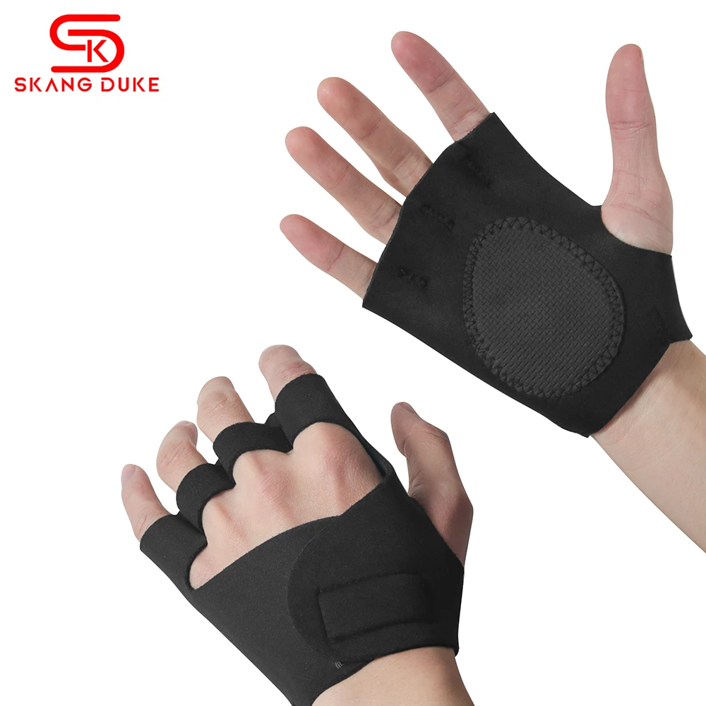 Gym Fitness Gloves Weight Lifting Men Crossfit Training Silicone Anti-slip Palm Support Sports Grips Hand Palm Protector Gym Fitness Gloves Weight Lifting Men Crossfit Training Silicone Anti-slip Palm Support Sports Grips Hand Palm Protector