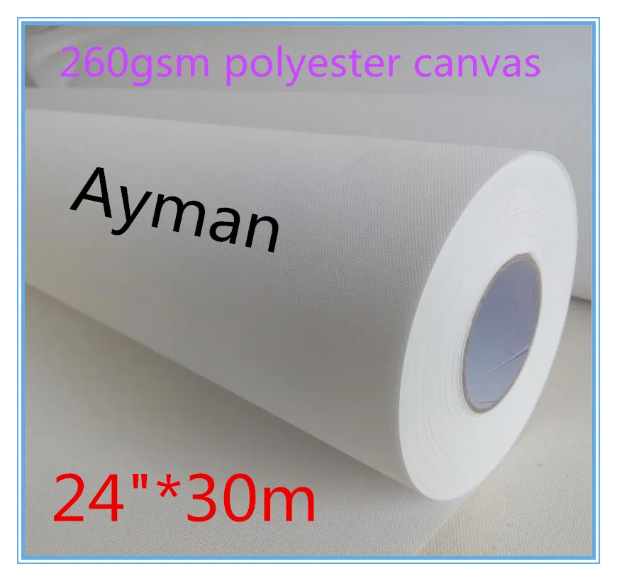 260g Waterproof matt polyester digital printing canvas roll 24"*30min