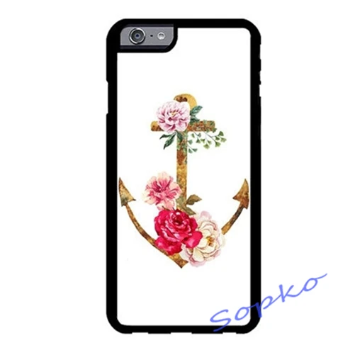 flower anchor Case cover for samsung galaxy S3 S4 S5 S6 edge S7 Note 3 4 5 #AS939 |