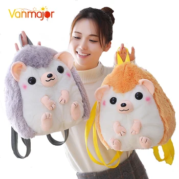 

Cartoon Kawaii Hamster Plush Backpack Blue Color Stuffed Animal Dolls Stuffed Animals Fashion Bag 28x30CM Kids Gift