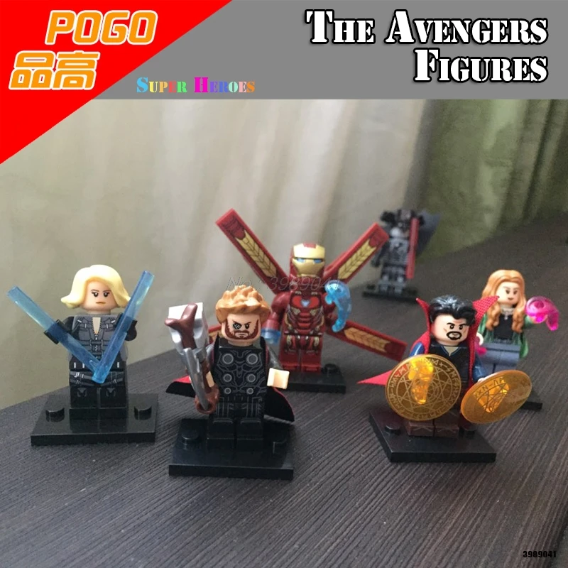

Legoing Marvel Avengers Figures Iron Man Thor Captain America Doctor Strange Spiderman Venom Legoings Super Heroes Blocks Toys 1