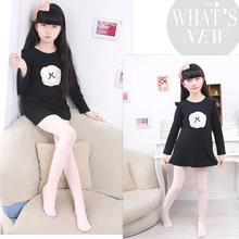 Новые весенне-летние белые бархатные детские колготки высокие эластичные леггинсы для девочек носки для студенческих танцев