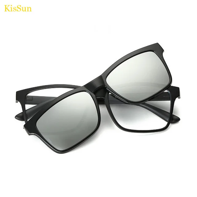 Rectangl Style Titanium Eyeglasses Clip Men's Glasses Frame Sunglasses Clip