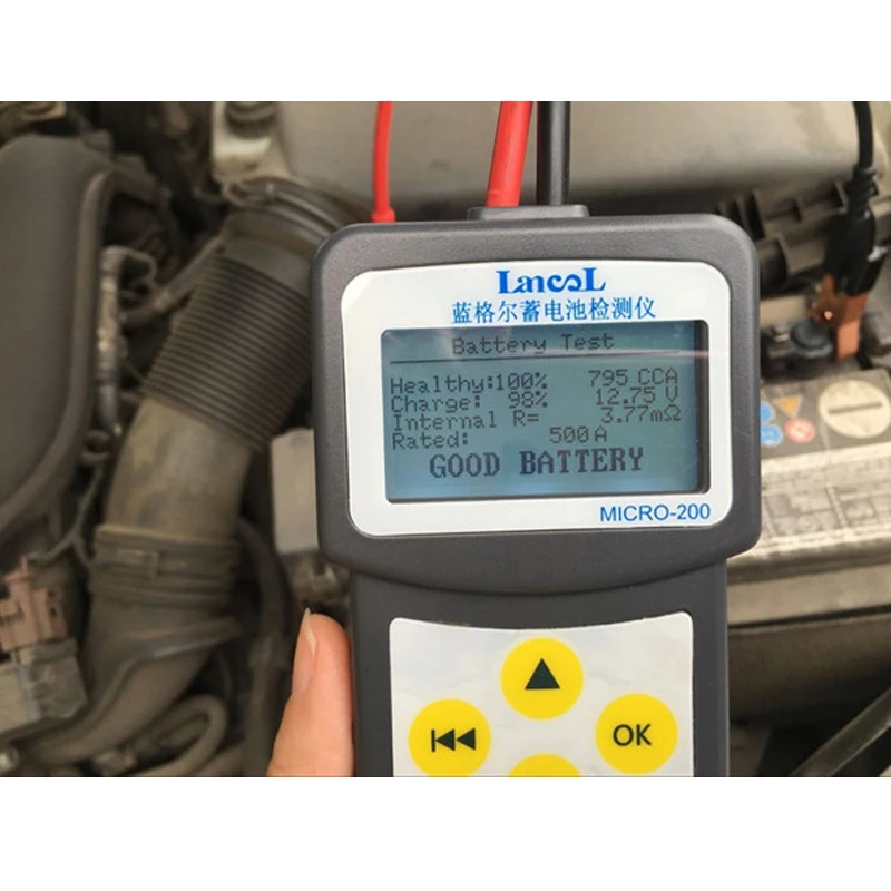 LANCOL MICRO-200 With Multi-Languages Auto Battery Life Tester Battery Analyzer 2000CCA Tester Battery Car Diagnostic Tool