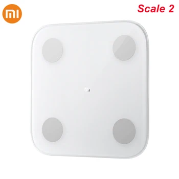

2019 Xiaomi 2.0 Smart bluetooth Body Fat Scale Balance Test Health Data Monitor LED Display Precision Body Fat Weight Scale Fit