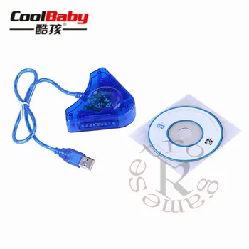 

For PS I II 1 2 PS1 PS2 PSX Playstation 2 Joypad Game Controller to PC USB Converter Adapter Blue Color
