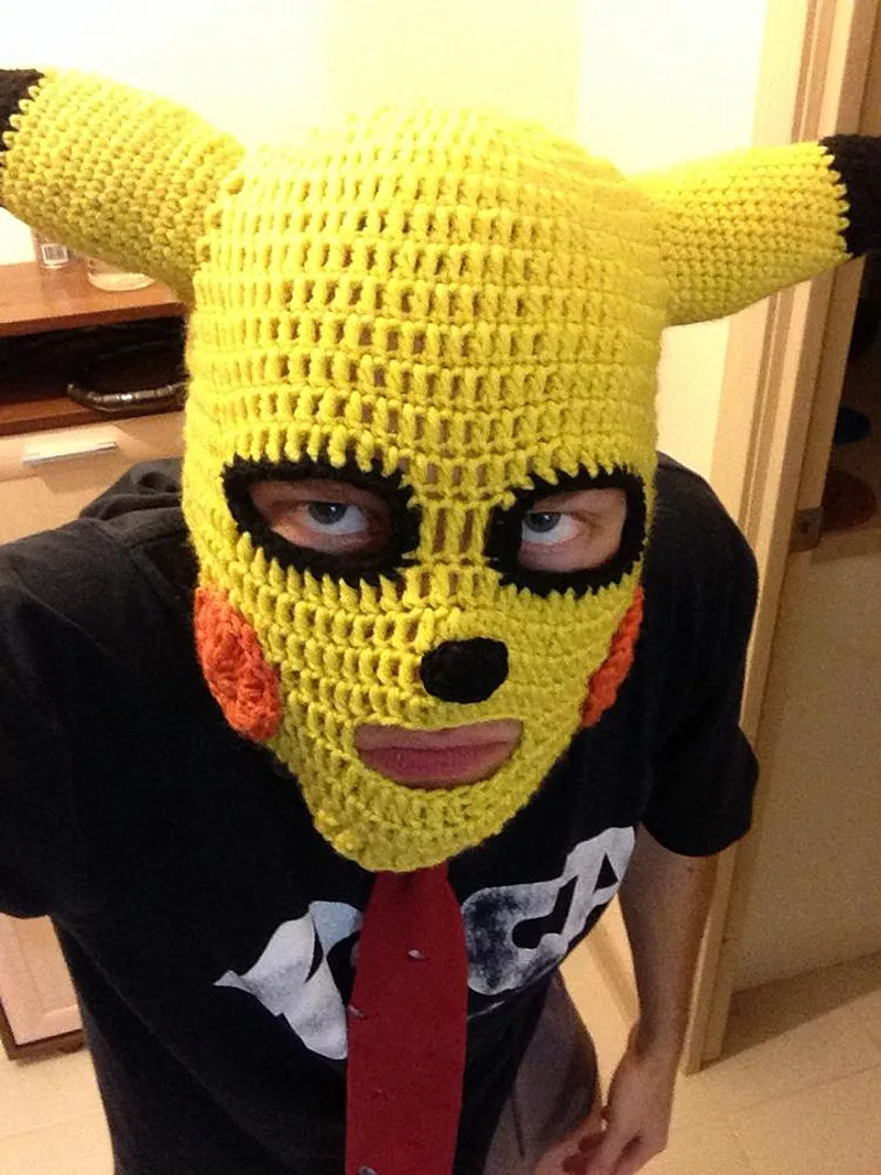 BomHCS New Handmade Funny Animal Cap Novelty Pikachu Hats Gag Party