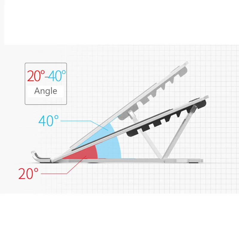 Регулируемый угол складной алюминиевый сплав Подставка для ноутбука Macbook lenovo Dell Asus iPad планшет портативный ноутбук охлаждающий кронштейн