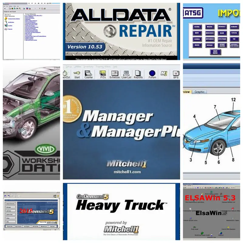 Auto repair data Alldata 10.53 Mitchell heavy truck ect all data