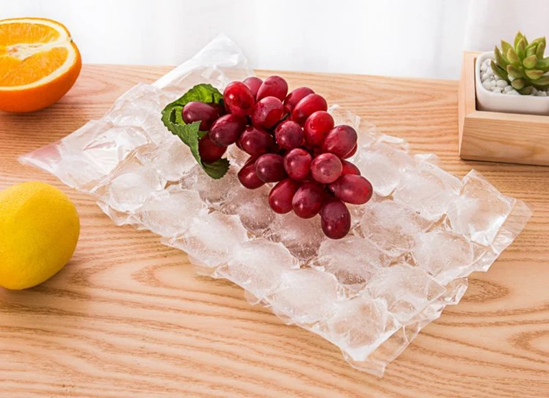 10 шт./компл. самозапечатывающийся одноразовый лед кубический лоток плесень воды сок, напиток впрыска коктейльного льда мешок кухонные аксессуары подставка для вина