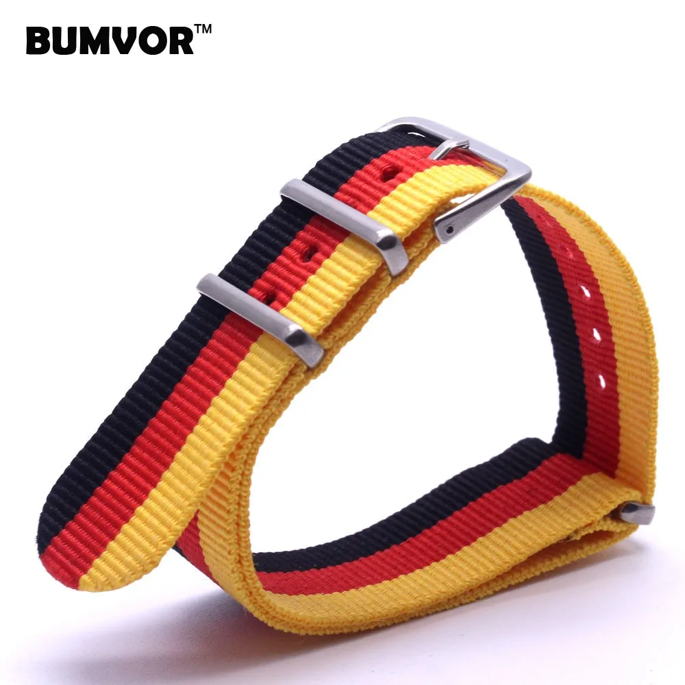 100PCS Heavy duty nylon straps 24mmNylon Watch band NATO strap zulu strap watch strap ring buckle 