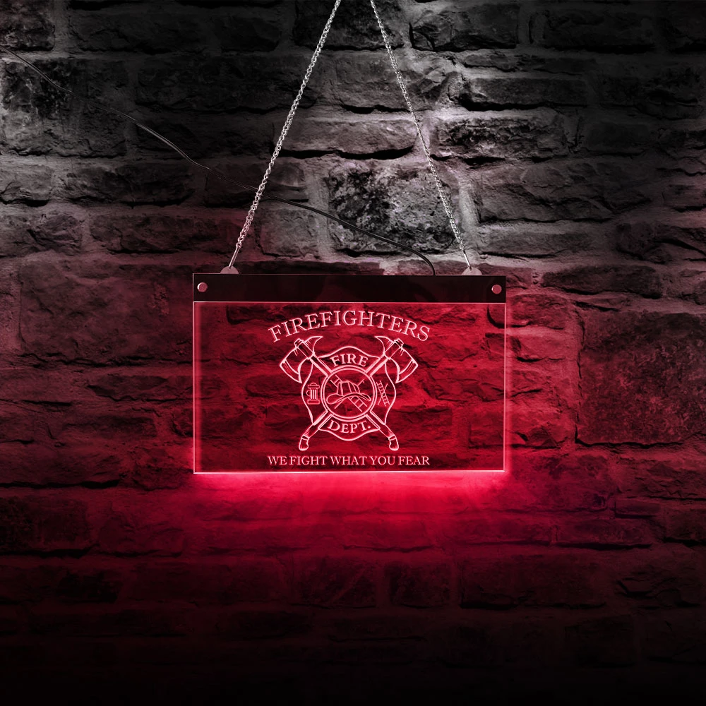 Lampe Led Theme We Fight What Yourself Citation Inspirante Eclairage Mural Effet Pompier Neon Chantant Le Service D Incendie Decoration Murale Avec Logo Cadeau Pour Hommes Aliexpress