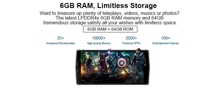 DOOGEE BL9000 6GB RAM 64GB ROM MTK6763 2.0GHz Octa Core 5.99 Inch IPS FHD Screen Dual Camera Android 8.1 4G LTE Smartphone