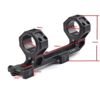 

Rifle Optic Scope Mount 25.4mm/30mm QD Rings Mount with Bubble Level fit 20mm Picatinny Rail for AR15 Hunting