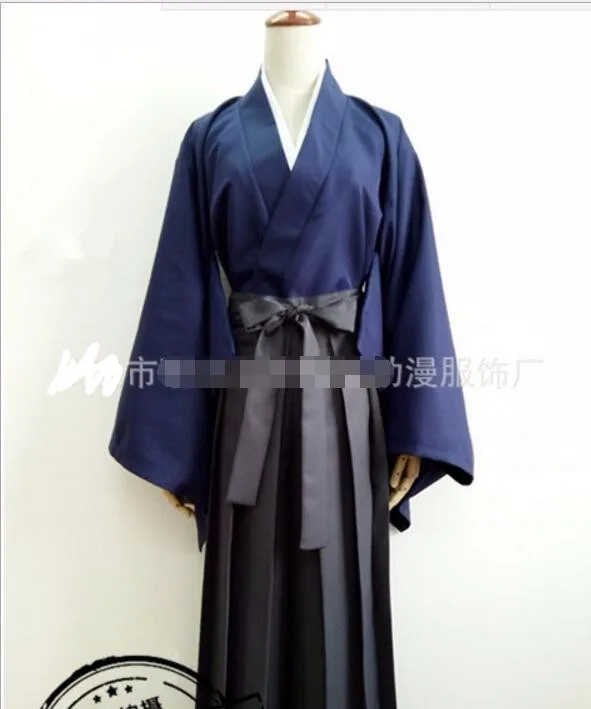 Руруни Кеншин Himura Kenshin косплэй костюм кимоно Хэллоуин ролевые игры одежда топы и брюки для девочек ремень форма