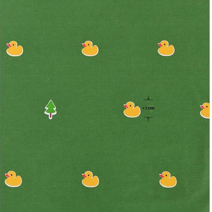 lucadiy 235*50cm Green Duck Cotton Fabric for Kids Children Cloth DIY