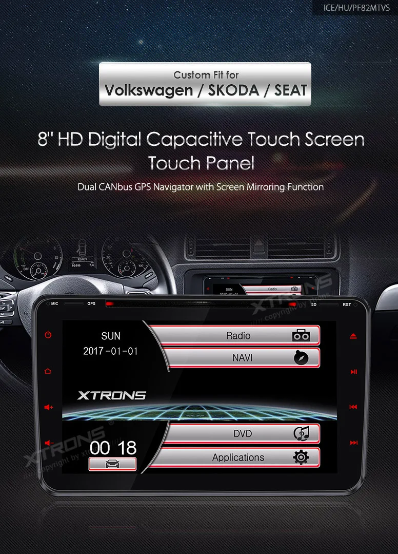 Excellent 8" Capacitive Touch Screen Special Car DVD for Volkswagen Amarok 2010-2013 & Caddy 2003-2013 & Polo 2009-2013 & Jetta 2005-2013 0