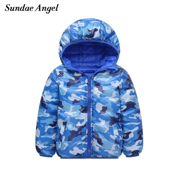 

Double Sides Kids Girls Winter Jackets Hooded Thick Boys Outerwear Coats Camouflage Down Parkas Warm Children's Clothes 3-12 Y