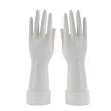 2 шт. белый женский манекен ручной ювелирные изделия для ногтей витрина часы кольцо браслет перчатки для женщин левый и правый стенд дисплей манекен руки