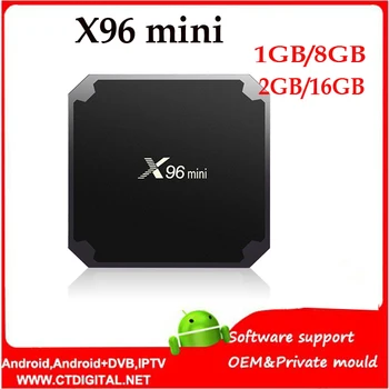 

10pcs X96 mini smart Android 7.1 tv BOX Amlogic S905W 1G/8G 2G/16G 2.4G WIFI H.265 4K KD17.3 Media Player set top box