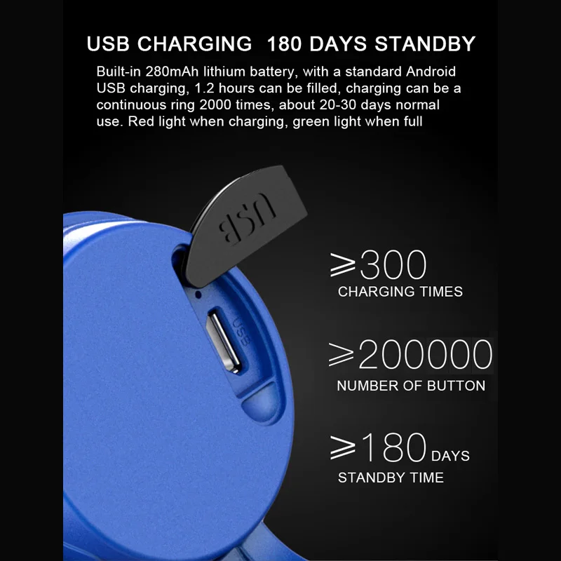Велосипедный электрический звонок с usb зарядкой 120 дБ 4 режима звуковой сигнал