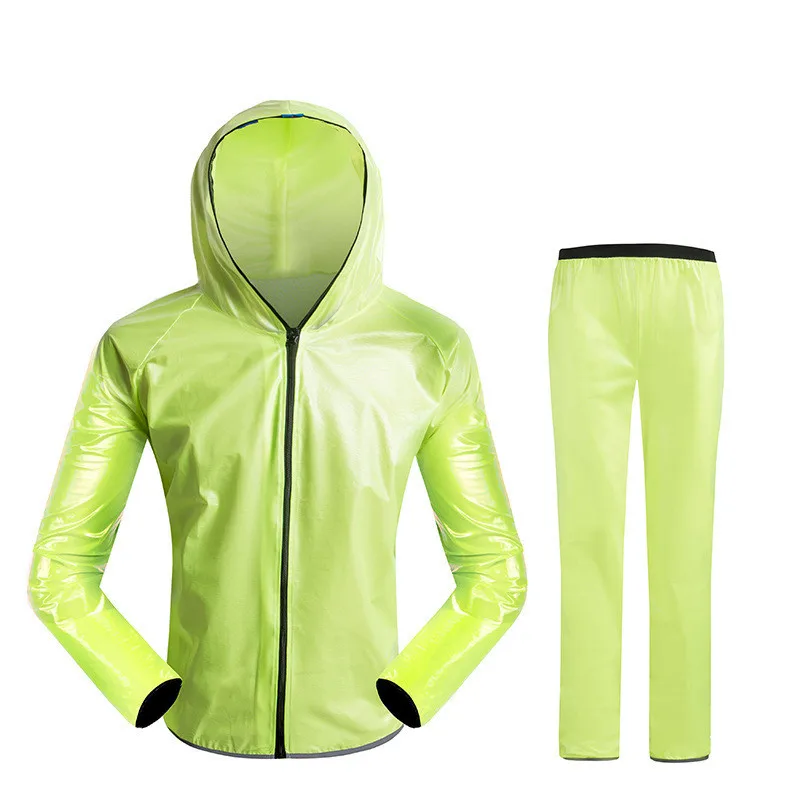 4 цвета Водонепроницаемый ветрозащитный Велоспорт Джерси mtb Многофункциональный дождь куртки дышащий велосипед велосипедный плащ-дождевик - Цвет: Зеленый