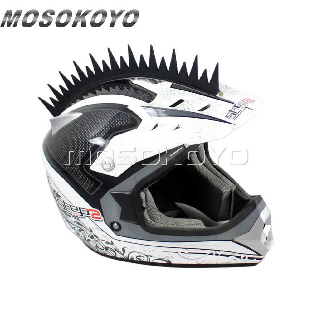 Неравномерная Байкерская наклейка на шлем Mohawk для мотоцикла резиновая 13 дюймов в