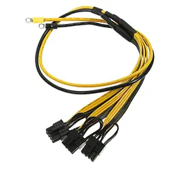 PCI 5 шт. express Графика разъем карты ПК Питание кабель Процессор molex 8pin 2 pci-e 8 (6 + 2) контактный внутренний кабель Мощность сплиттер