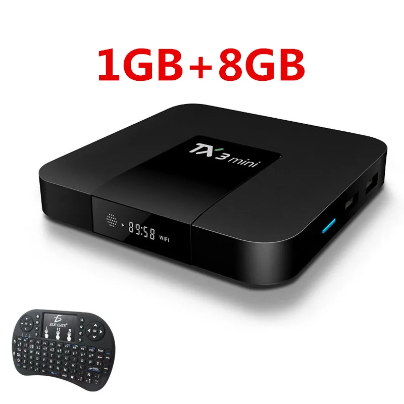 TX3 Мини Android 7,1 Smart tv BOX 2 Гб 16 Гб Amlogic S905W четырехъядерный ТВ-приставка H.265 4K WiFi Bluetooth IP tv box 1 ГБ 8 ГБ - Цвет: 1G 8G with I8 keybo