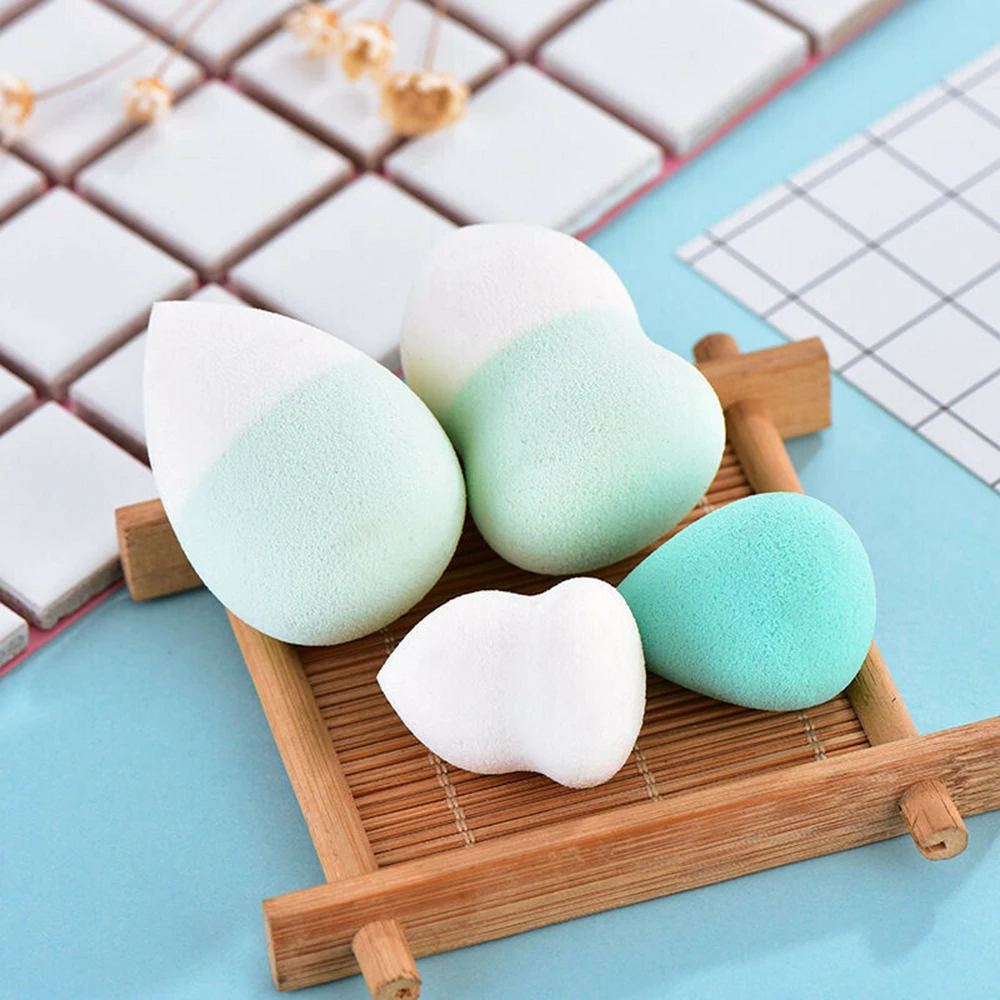 

Random color 1/4 Pcs/Set Makeup Sponge Professional Beauty Puff Liquid Cream Smooth Cosmetic Puff Gourd Shape+Waterdrop Shape