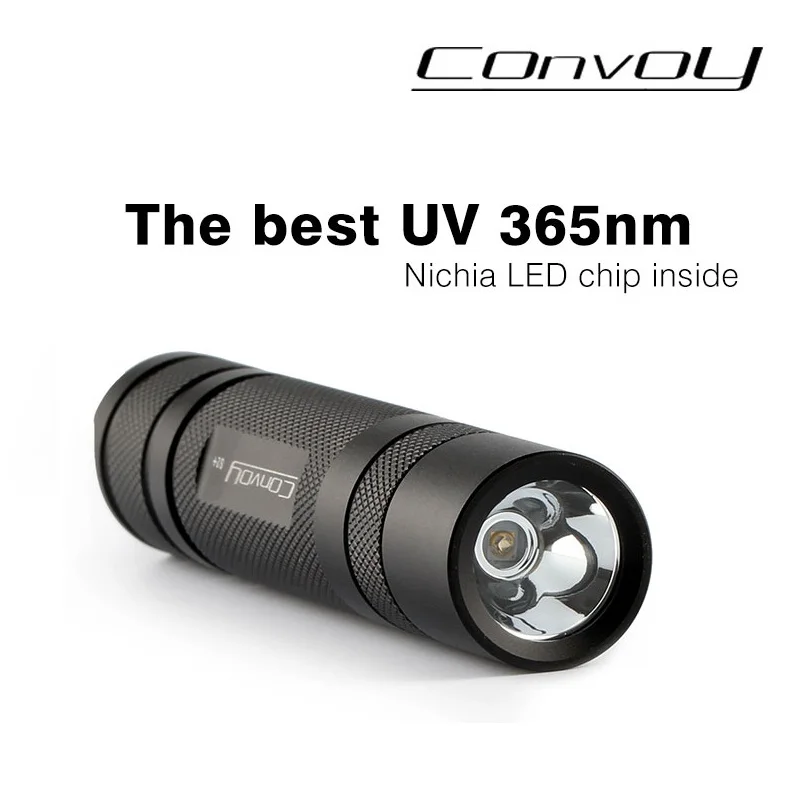 Ультрафиолетовый светодиодный фонарик Convoy S2 + фонарь с УФ светодиодом 365 нм Nichia