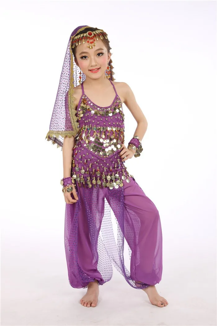 2018 высокое качество дешевые платье для индийского танца ребенок танец живота костюм распродажа NMMG23