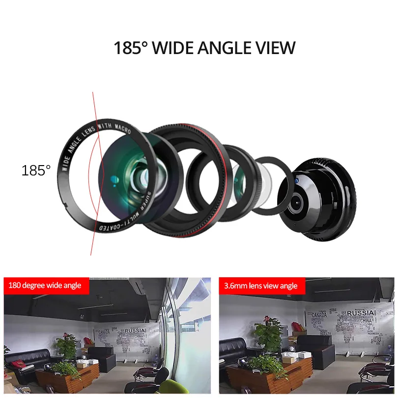 Weтранс Wifi камера IP панорамная Домашняя безопасность Мини CCTV 720P HD Wi Fi беспроводная
