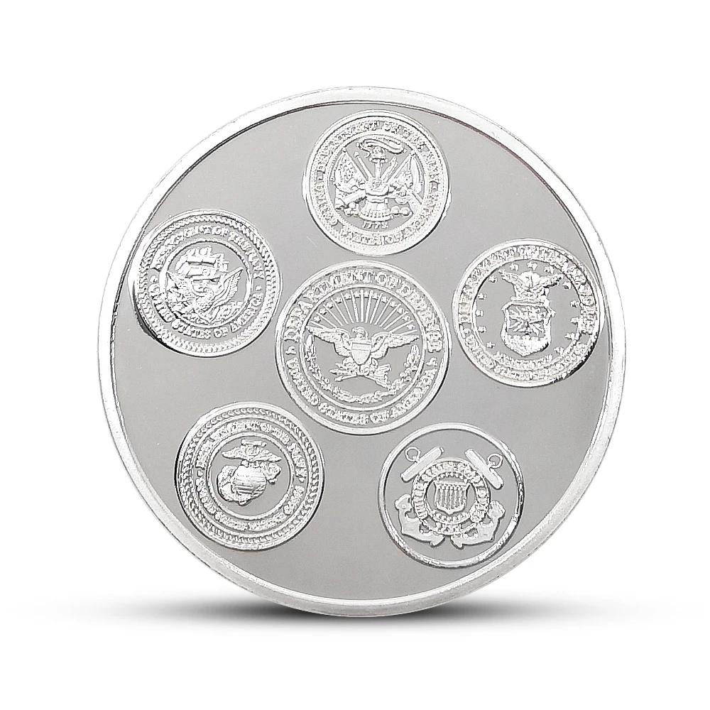 Silver Соединенные Штаты вызов монеты пустыня шторм Operatin медаль сувенирная монета металлический значок коллекция - Цвет: Silver