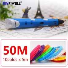 myriwell 3d pen rp 100a 1.75mm abs filamen pla 3d printed pen 3 d pen Smart kids birthday gift abs plastic 3D handle 3 D handle