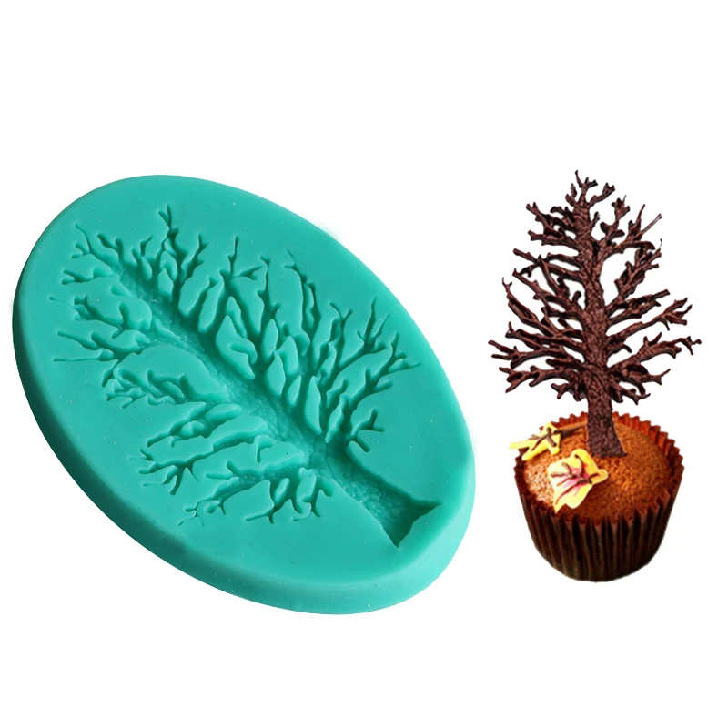 DIY торт границы дерево фигурные Силиконовые Формы Рождественские украшения 3D помадка торт шоколадные формы для мастики