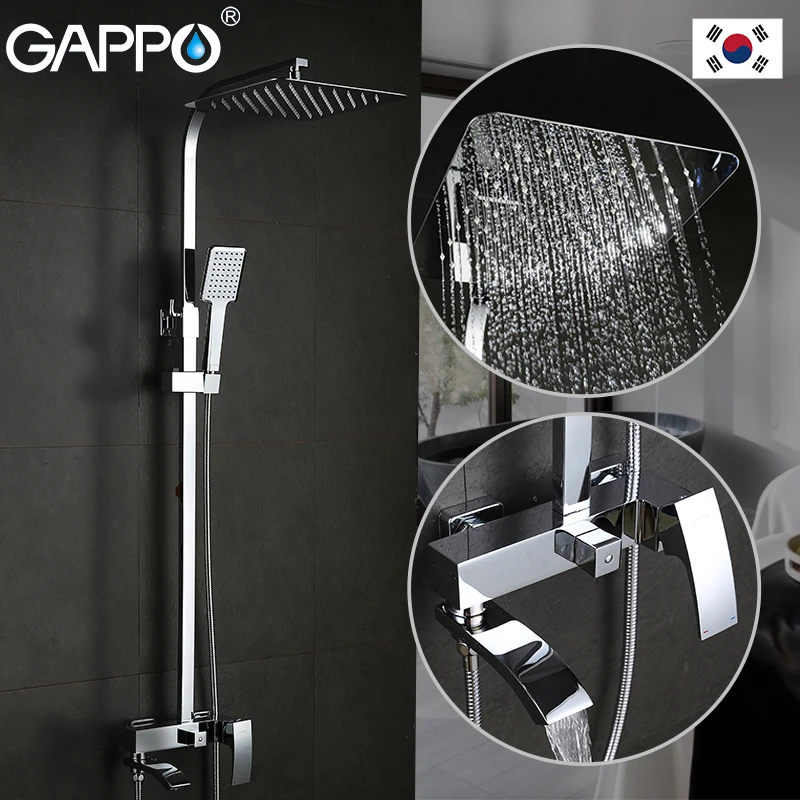 

GAPPO Shower Faucets bathroom shower faucet set wall mounted shower mixer tap bath shower head bathroom rainfall faucet