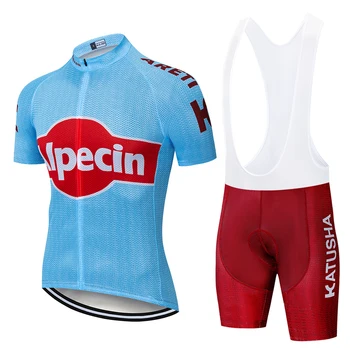 

Cycling Jersey Summer Team Katusha alpecin Short Sleeve set Clothing Ropa Ciclismo Cycling Clothing Sports Suit white/red
