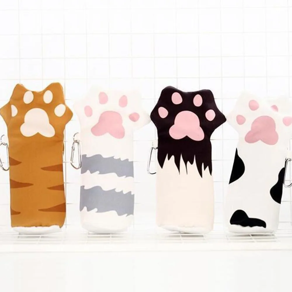 

Cute 3D simulation of Cat Claw Pencil Bag papelaria soft nap Pencil Case stationery