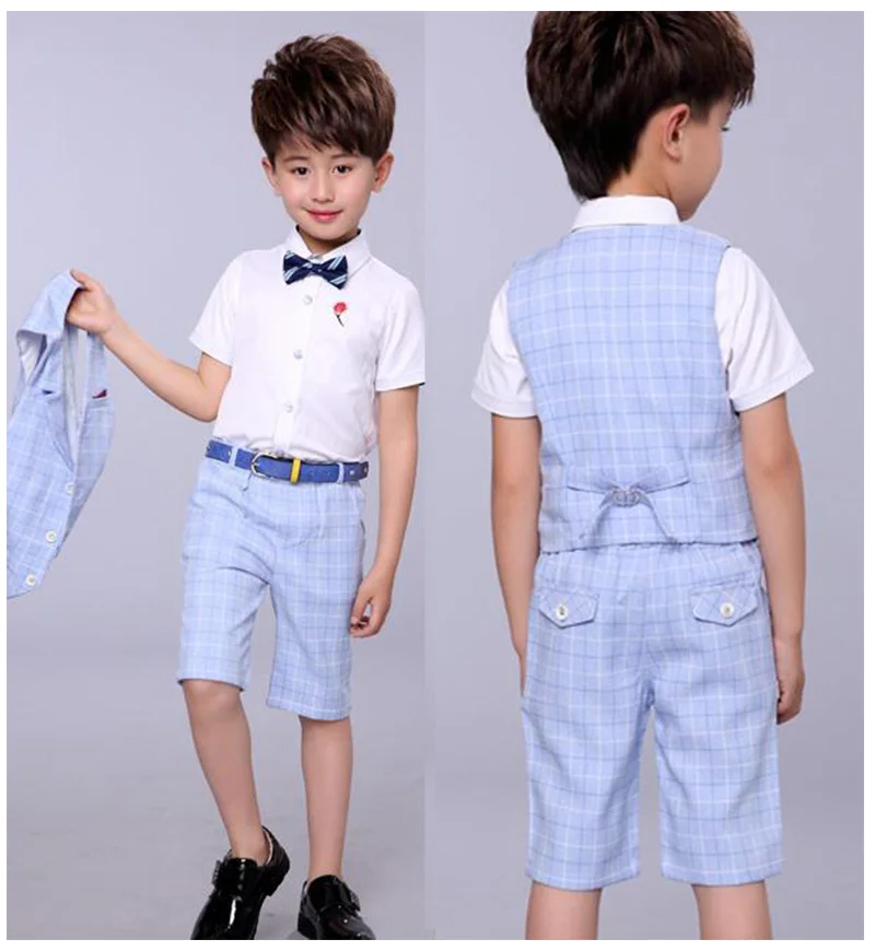 summer boys vest set children short-sleeved clothing set boys suits for weddings (7) - 