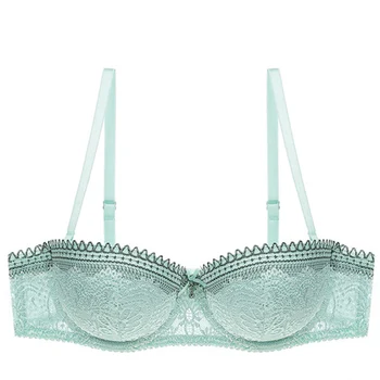 

AMX Sexy Bra Thin Cup Girl Push up Bras Fashion Underwear Women Intimates Half Cup Black White Green Color
