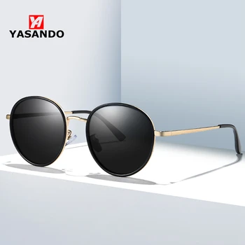 

YASANDO Polarized Sunglasses Women 2019 Fashion Round Frame Female Driving Sun Glasses Outdoor Eyewear UV400 Lens 201974