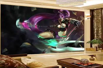 

Wall Murals Wallpaper Sexy Mask Girl Interior HD Damp Wallpaper