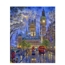 Лондонская уличная картина ручной работы высокого качества Холст Красивая краска ing по номерам Сюрприз подарок большое удовлетворение