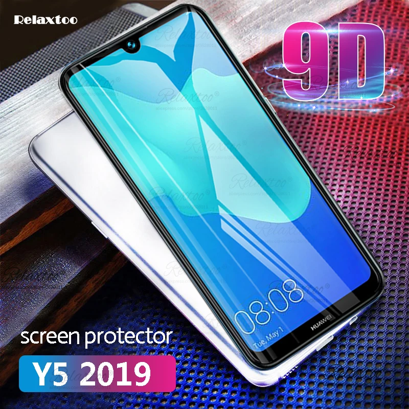 

9D Curved Tempered Glass for Huawei y5 2019 screen protector Protective Film for huawei huawey y 5 AMN-LX9 AMN-LX1 safety glas