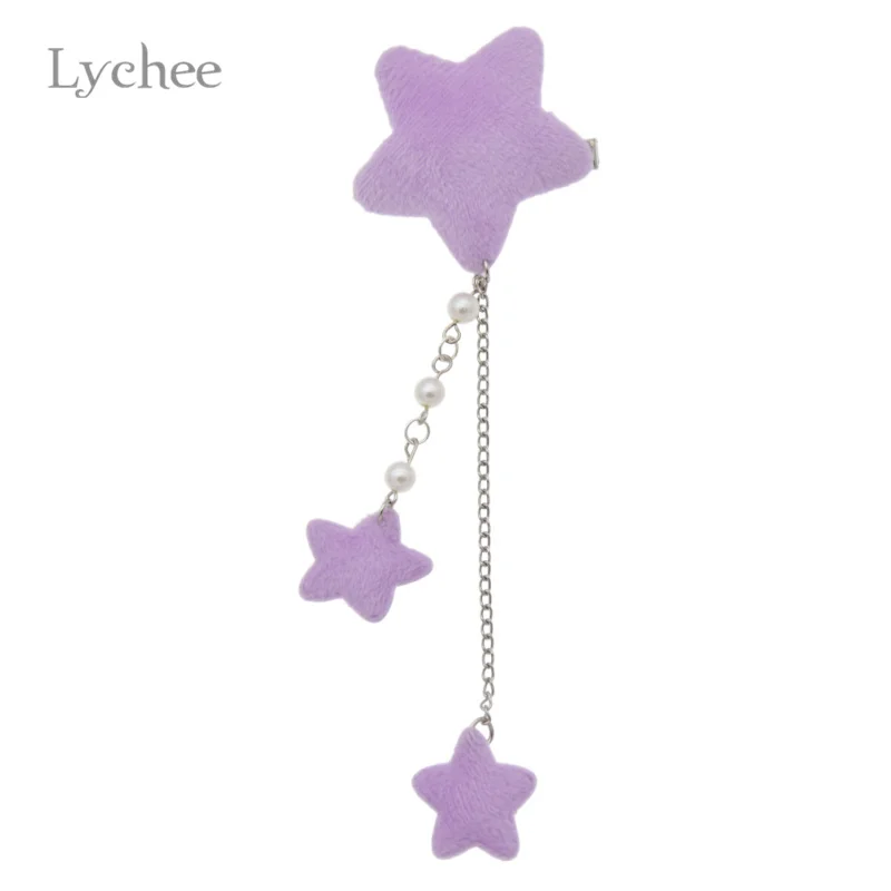 Lychee японский стиль симпатичный разноцветный Лолита звезда кисточкой заколки для волос головные уборы аксессуары для женщин Девушка