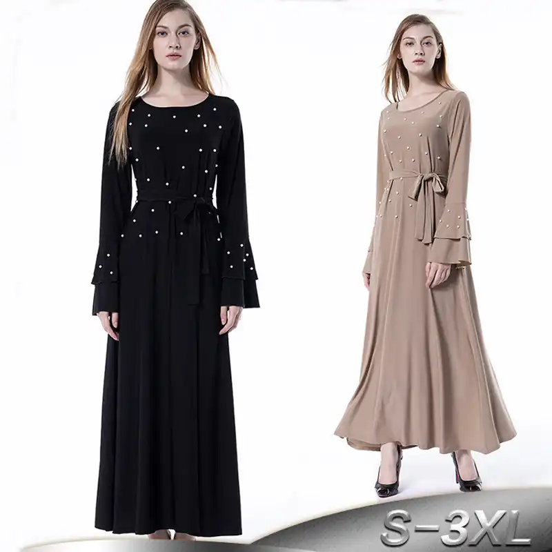 Plus Size Robe Vestidos 2019 Long UAE Abaya Dubai Kaftan 2019 Vestidos Abaya Dubai Kaftan Hijab Muslim Dress Women
